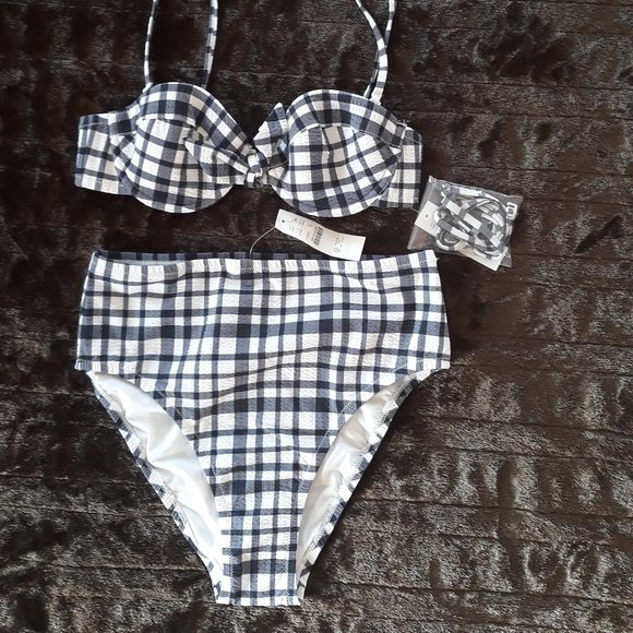 J. Crew Other - J. Crew Blue Plaid Bikini, XS